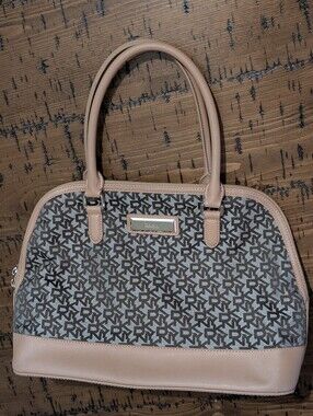 DKNY Monogram Satchel Bag with Shoulder Strap
